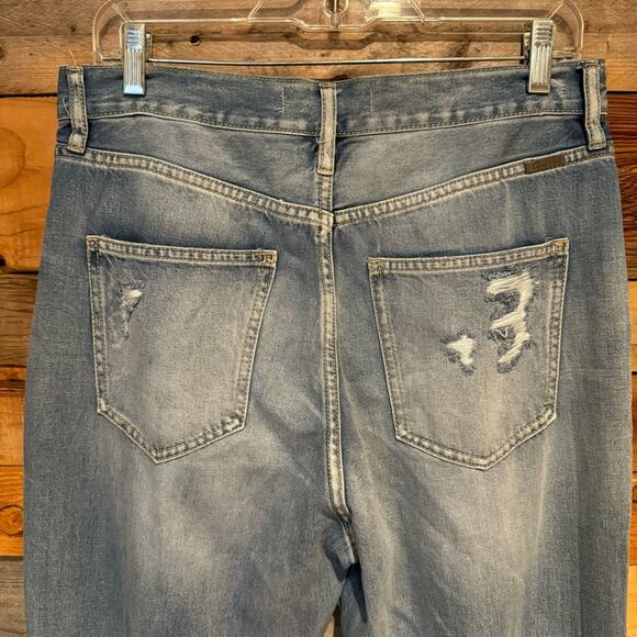 KanCan Jinx Ultra High Rise 90's Boyfriend Distressed Jeans Light Wash Size 9/28 - Picture 13 of 16